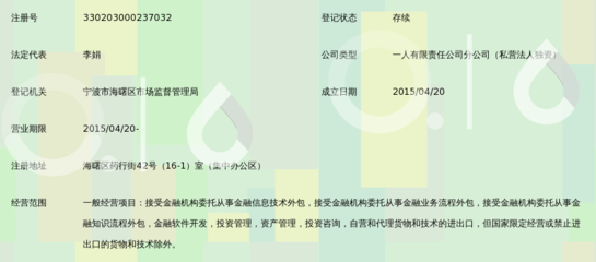 深圳前海金瑞龍互聯(lián)網(wǎng)金融服務(wù)寧波分公司 專(zhuān)注金融機(jī)構(gòu)信息技術(shù)外包服務(wù)